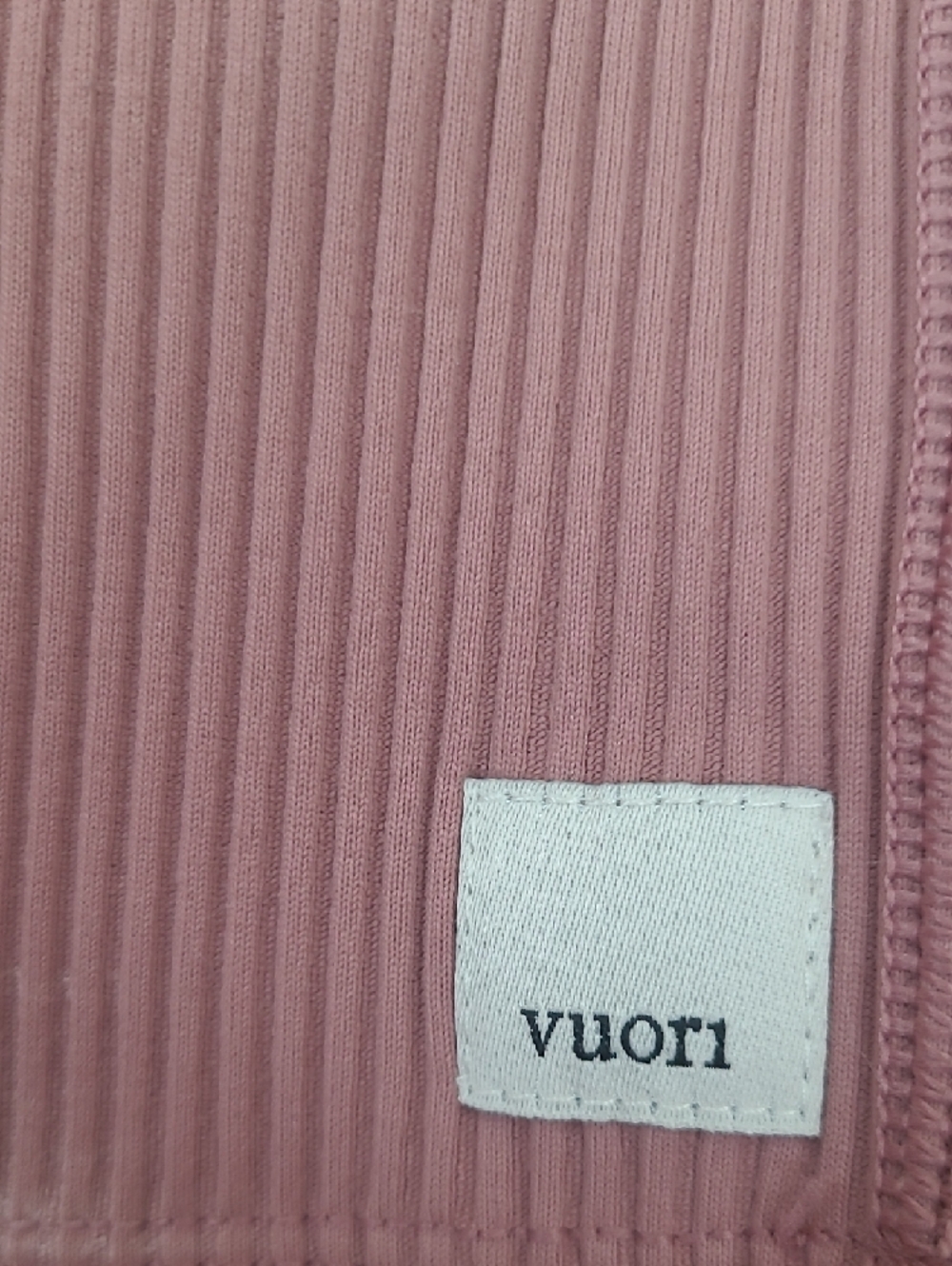 Vuori Ribbed Studio Cropped Tank Top - Marsala Pink - Picture 3 of 3